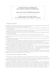 INSPECTION GÉNÉRALE DE L ÉDUCATION NATIONALE  GROUPE DES ...