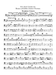 Partition Trombone 1, 2, 3, Tuba (ténor, basse clefs), Romeo et Juliet