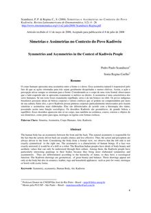SIMETRIAS E ASSIMETRIAS NO CONTEXTO DO POVO KADIWÉU (Symmetries and Asymmetries in the Context of Kadiwéu People)