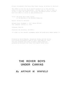 The Rover Boys Under Canvas - or The Mystery of the Wrecked Submarine