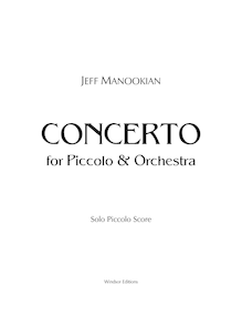 Partition Solo Piccolo , partie, Concerto pour Piccolo et orchestre