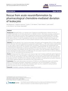 Rescue from acute neuroinflammation by pharmacological chemokine-mediated deviation of leukocytes
