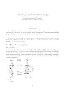 TP4 LCD et modulation électro optique