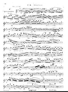 Partition violon 1, corde quintette No.4, Op.17, Onslow, Georges