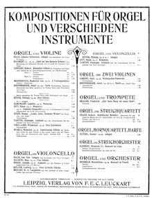 Partition complète, orgue Concerto, F minor, Heidrich, Maximilian