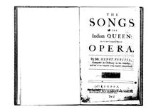 Partition complète, pour Indian reine, Z.630, Purcell, Henry