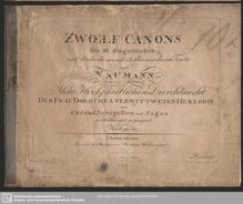 Partition complète, 12 Canons pour 3 voix, Naumann, Johann Gottlieb