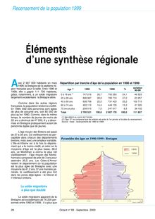 Éléments d une synthèse régionale (Octant n° 83)  