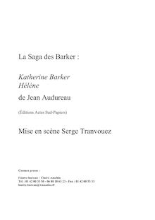 La Saga des Barker : Katherine Barker Hélène de Jean Audureau Mise ...
