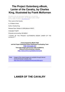 Lanier of the Cavalry - or, A Week s Arrest