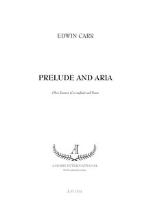 Partition complète et parties, Prelude et Aria, Carr, Edwin