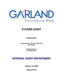 P-card Audit  #0718 