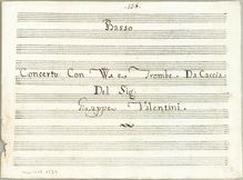 Partition , Concerto en G major (#136), 7 concerts, Valentini, Giuseppe