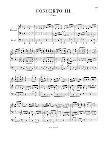 Partition complète, orgue Concerto en C major, C major, Bach, Johann Sebastian