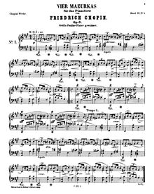Vier Mazurkas - Chopin