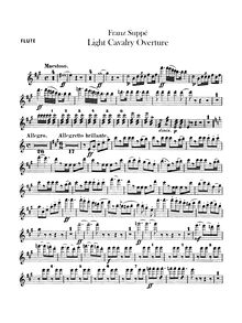 Partition flûte, Piccolo, Leichte Kavallerie, Light Cavalry, Suppé, Franz von