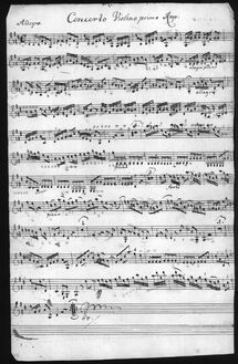 Partition violons I, Concerto, D major, Ræhs, Christian par Christian Ræhs