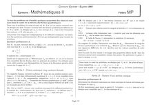 Mathématiques 2 2001 Classe Prepa MP Concours Centrale-Supélec
