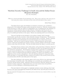 Maritime security challenges in south asia and indian ocean