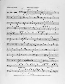 Partition basson 1, 2, Fantasie on  Oberons Zauberhorn , Oberons Zauberhorn: grosse Fantasie für das Piano-Forte, mit Begleitung des Orchesters