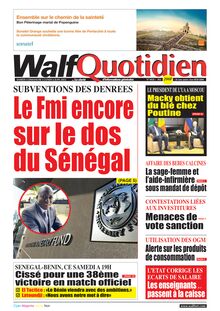 Walf Quotidien n°9058 - Du 4 au 6 juin 2022