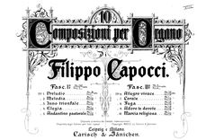 Partition Book 2, 10 composizioni per organo, 10 Organ Pieces, Capocci, Filippo