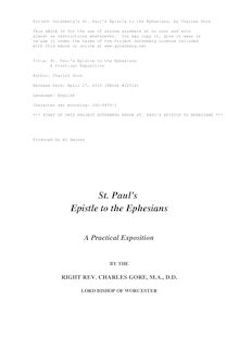 St. Paul s Epistle to the Ephesians - A Practical Exposition