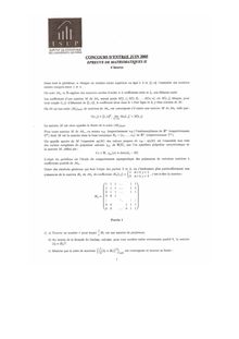 Mathématiques 2 2005 ISUP