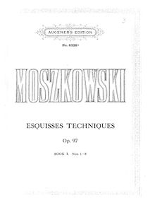 Partition complète, Esquisses Techniques, Op.97, Moszkowski, Moritz