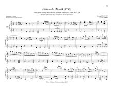 Partition No.29 en C major(after pour Menuetto of Symphony No.101), pièces pour mécanique orgue