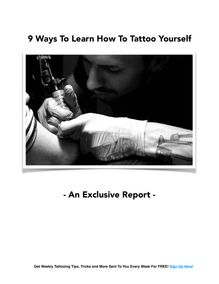 9 Ways To Learn How To Tattoo Yourself