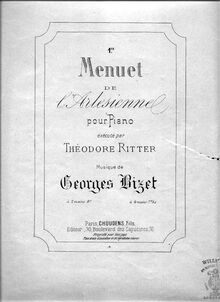 Partition complète, L Arlésienne, Bizet, Georges par Georges Bizet