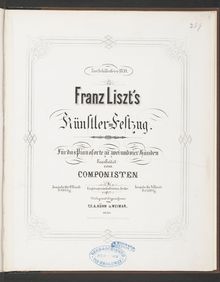Partition Künstlerfestzug (S.520), Collection of Liszt editions, Volume 13