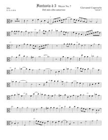 Partition ténor viole de gambe, alto clef, Fantasia pour 5 violes de gambe, RC 30