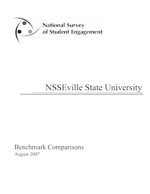 NSSE07 Benchmark Comparisons Report (NSSEville State)