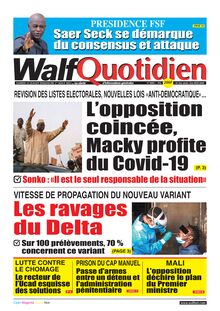 Walf Quotidien n°8804 - du Samedi 31 juillet au Dimanche 01er Août 2021