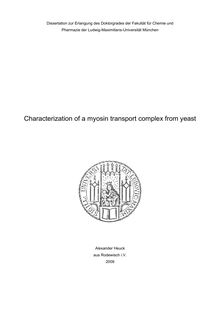 Characterization of a myosin transport complex from yeast [Elektronische Ressource] / Alexander Heuck