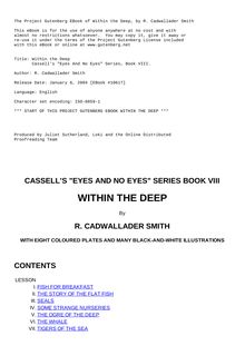 Within the Deep - Cassell s "Eyes and No Eyes" Series, Book VIII.
