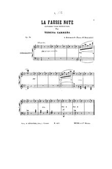 Partition complète, La Fausse note, Fantaisie-Valse pour le piano