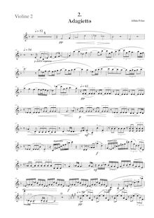 Partition violon 2, corde quatuor No.1, Streichquartett Nr.1 d-moll par Albin Fries