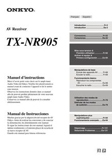 Notice Récepteur AV Onkyo  TX-NR905