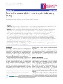 Survival in severe alpha-1-antitrypsin deficiency (PiZZ)