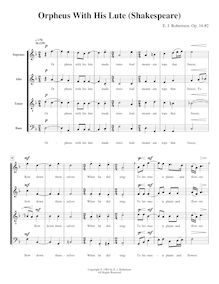 Partition , Orpheus et His luth, chœurs, B♭ major, Robertson, Ernest John