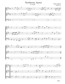 Partition , Echo - partition complète, Newberry Aires pour 3 violes de gambe par John Jenkins
