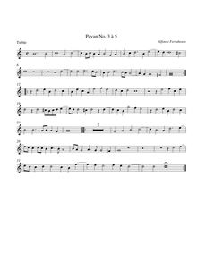 Partition complète et parties (corde clefs), Pavan à 5 No.3