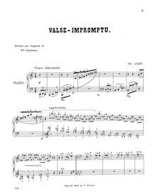 Partition complète (S.213), Valse-Impromptu, Liszt, Franz
