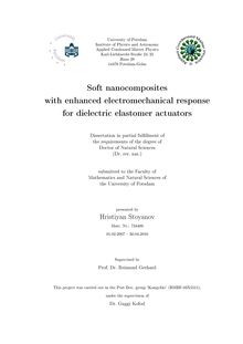Soft nanocomposites with enhanced electromechanical response for dielectric elastomer actuators [Elektronische Ressource] / presented by Hristiyan Stoyanov