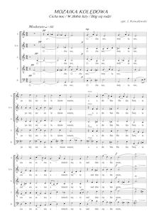 Partition choral Score, Mozaika kolędowa, Kowalewski, Jakub