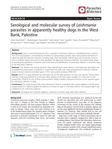 Serological and molecular survey of Leishmania parasites in apparently healthy dogs in the West Bank, Palestine