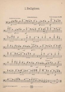 Partition de violoncelle, 6 Easy Tone-pictures, Op.129